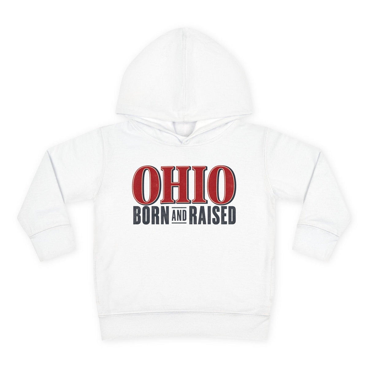 Ohio Born and Raised Premium Heritage Unisex Toddler Pullover Fleece Hoodie