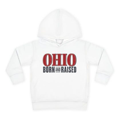 Ohio Born and Raised Premium Heritage Unisex Toddler Pullover Fleece Hoodie