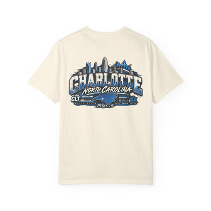 Charlotte North Carolina Unisex Comfort Color 1717 Streetwear Graphic Tee