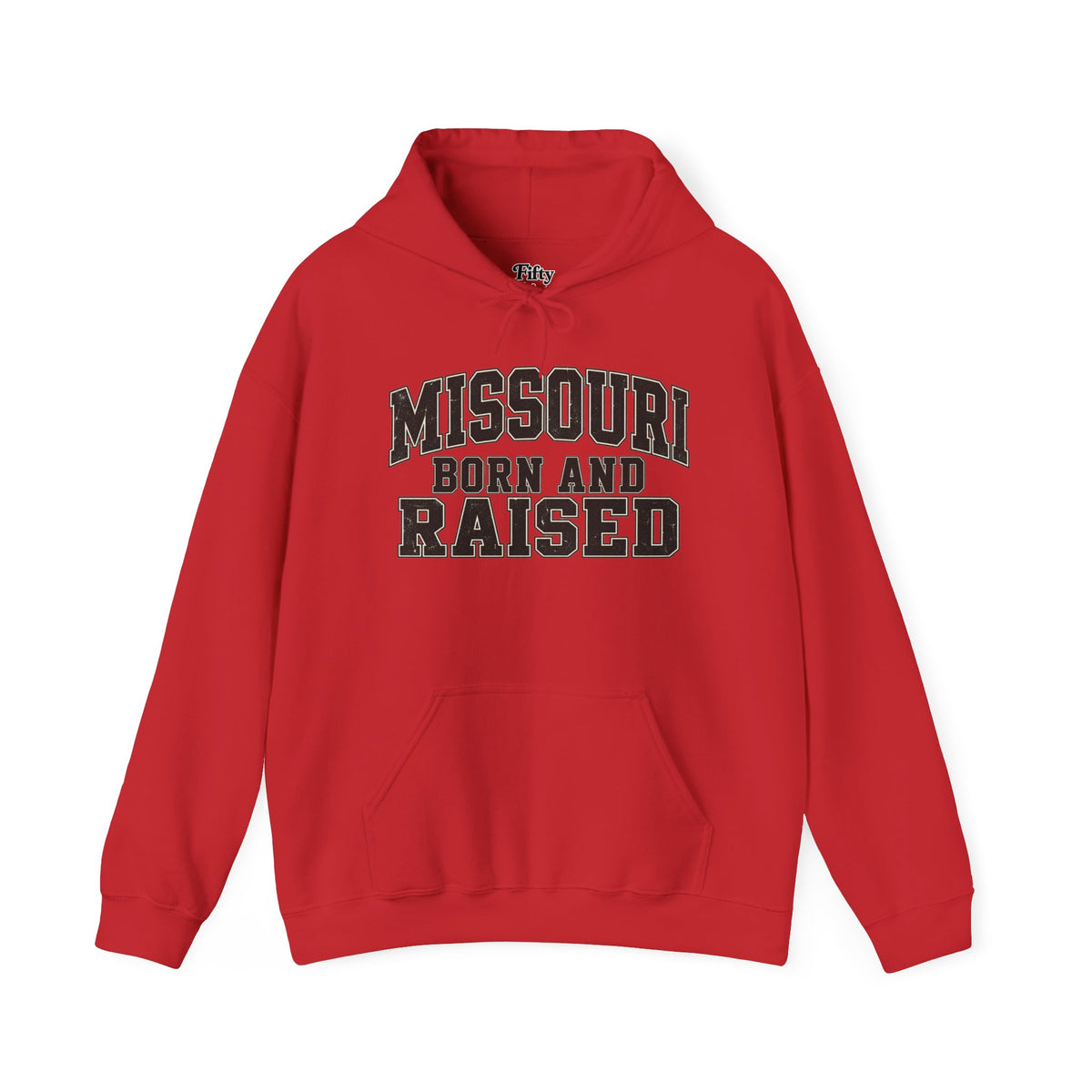 Missouri Born and Raised Unisex Hoodie State Name Graphic