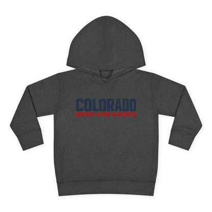 Colorado Born and Raised Minimal Modern Unisex Toddler Pullover Fleece Hoodie