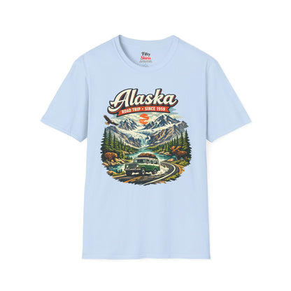 Alaska Wilderness Road Trip Unisex Softstyle T Shirt State Pride Graphic Tee Collections FS03