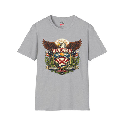 Alabama Americana Eagle Unisex Softstyle T Shirt State Pride Graphic Tee Collections FS03