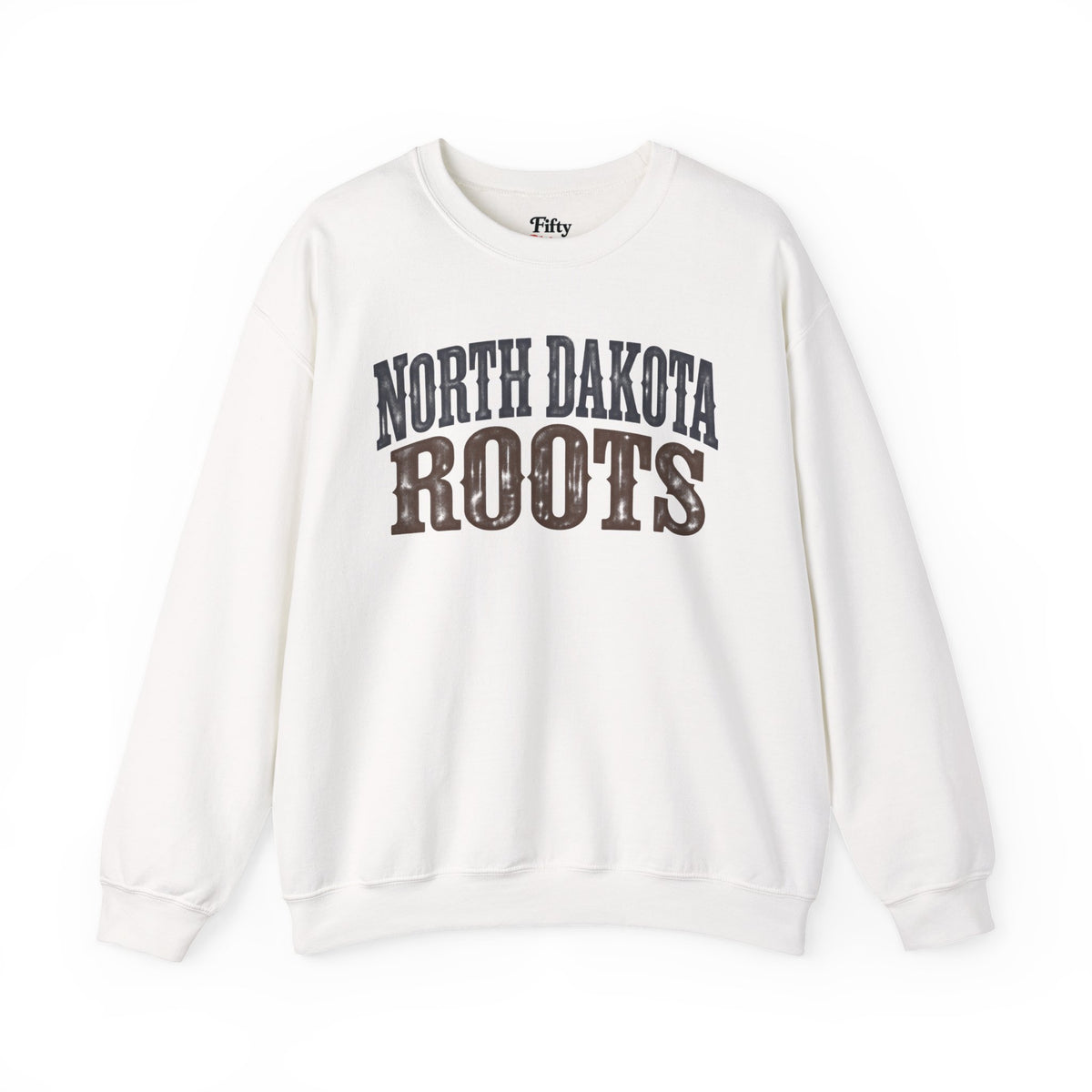 North Dakota Roots Unisex Crewneck Sweatshirt State Name Graphic