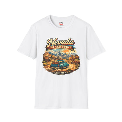 Nevada Road Trip Unisex Softstyle T Shirt State Pride Graphic Tee Collections FS03