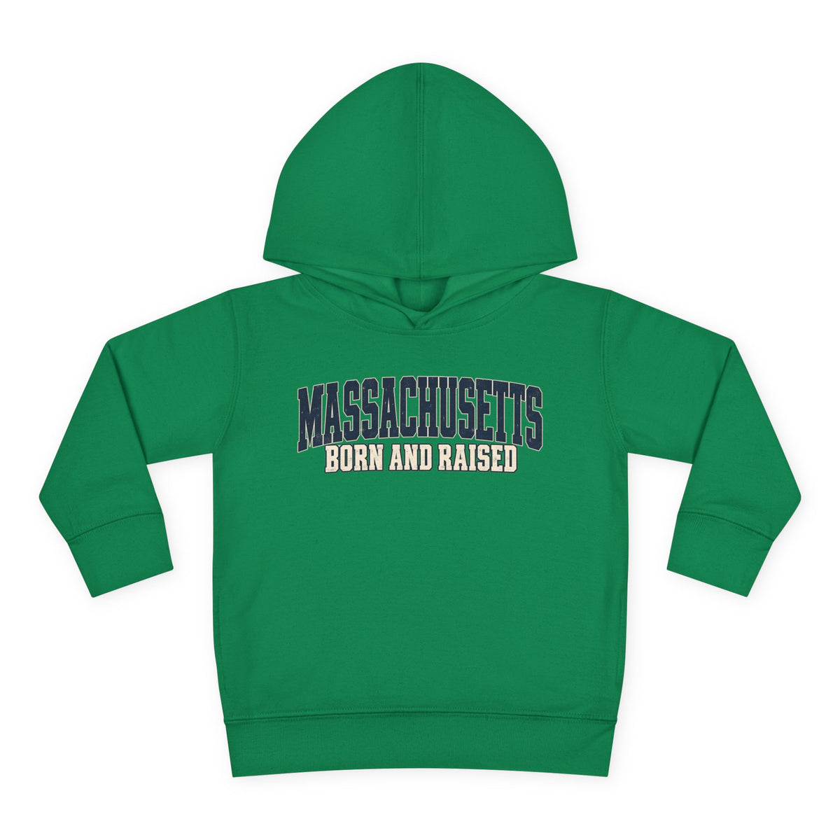 Massachusetts Born and Raised Rugged Heritage Unisex Toddler Pullover Fleece Hoodie