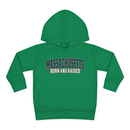 Massachusetts Born and Raised Rugged Heritage Unisex Toddler Pullover Fleece Hoodie