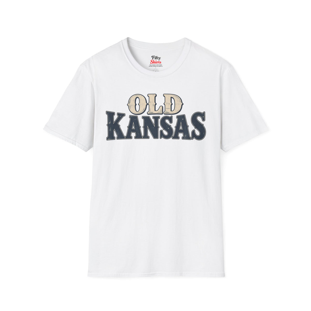 Old Kansas Unisex Softstyle T Shirt State Name Graphic Tee