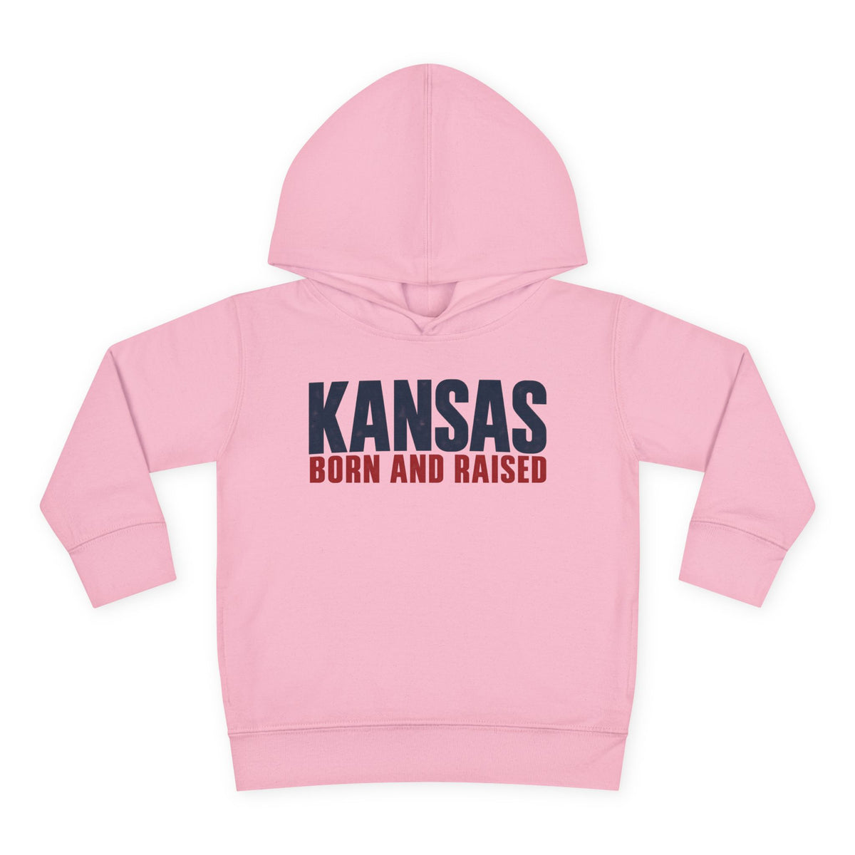 Kansas Born and Raised Modern Heritage Unisex Toddler Pullover Fleece Hoodie