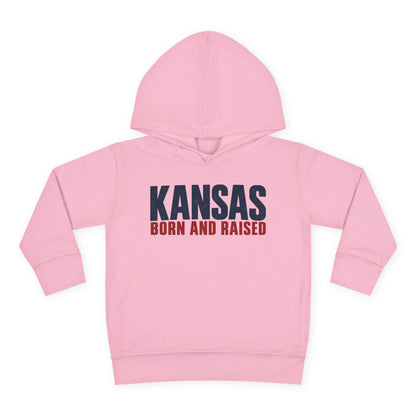 Kansas Born and Raised Modern Heritage Unisex Toddler Pullover Fleece Hoodie