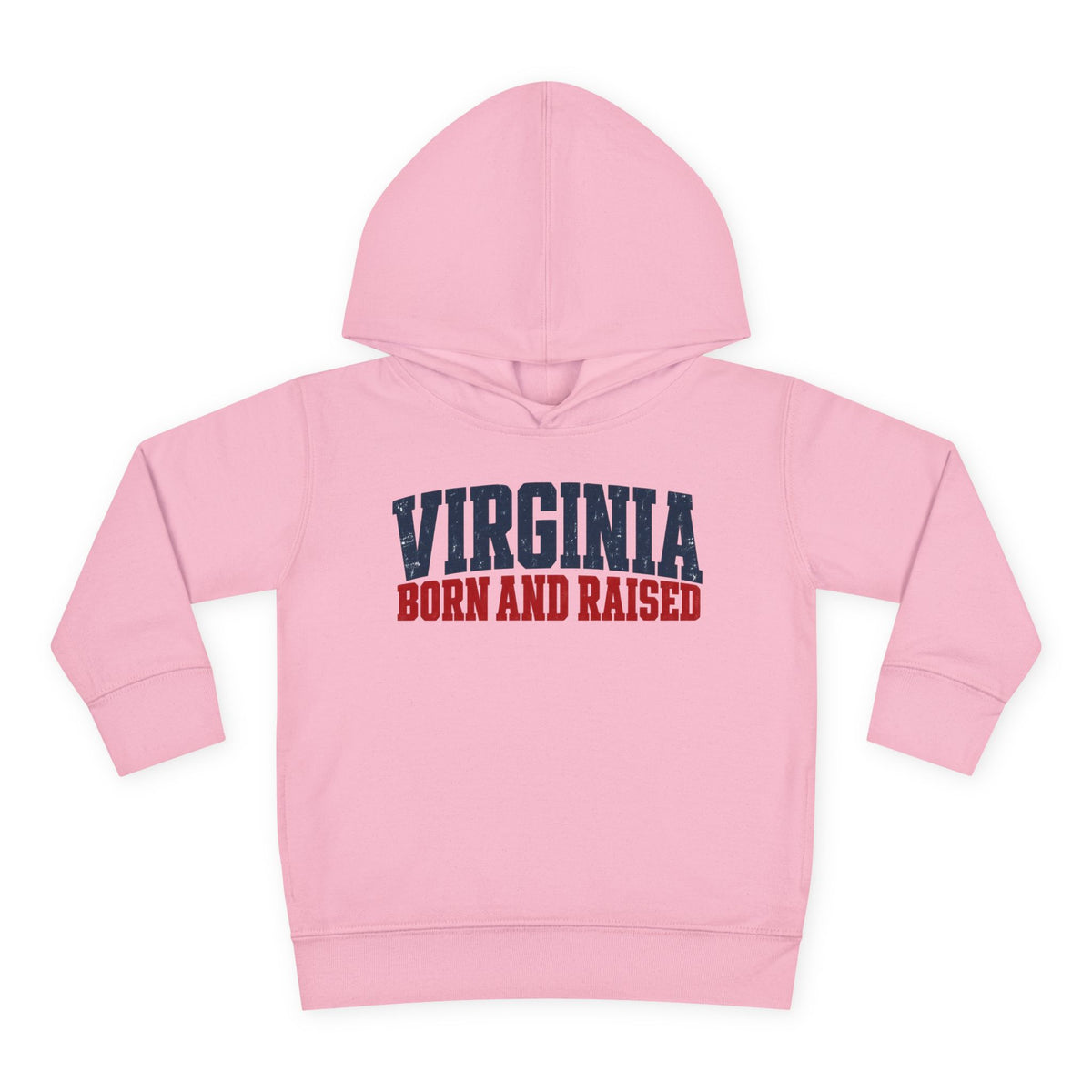 Virginia Born and Raised Bold Southern Streetwear Unisex Toddler Pullover Fleece Hoodie