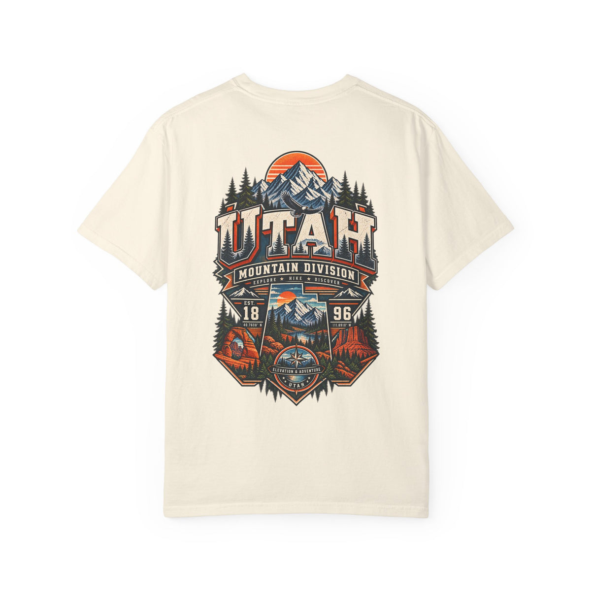 Utah Mountain Division Unisex Comfort Color 1717 Streetwear Graphic Tee