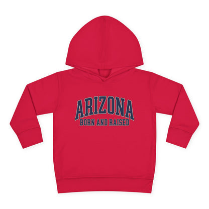 Arizona Born and Raised Classic Collegiate Unisex Toddler Pullover Fleece Hoodie