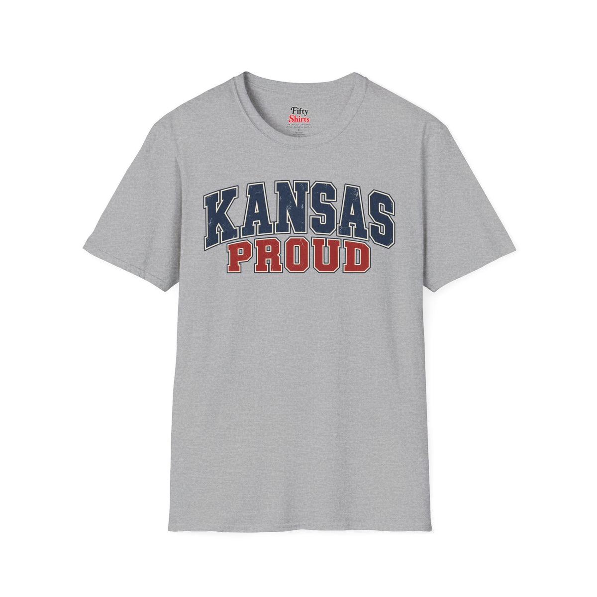 Kansas Proud Unisex Softstyle T Shirt State Name Graphic Tee