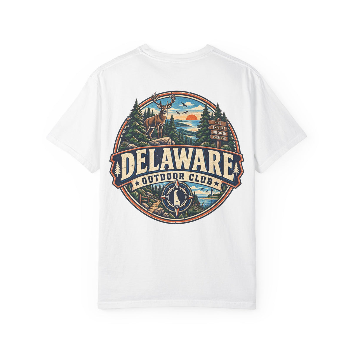 Delaware Outdoor Club  Unisex Comfort Color 1717 Streetwear Graphic Tee
