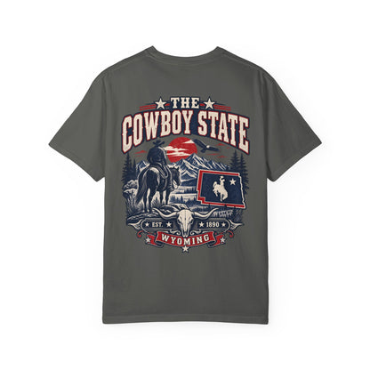 Wyoming The Cowboy State Unisex Comfort Color 1717 Streetwear Graphic Tee