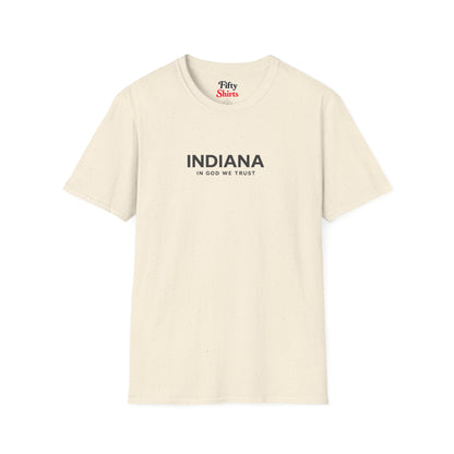 Indiana All State In God We Trust Front Design Unisex Everyday Tee