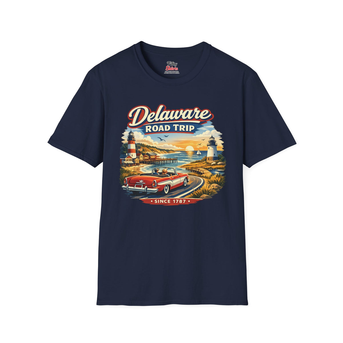 Delaware Roadtrip Unisex Softstyle T Shirt State Pride Graphic Tee Collections FS03