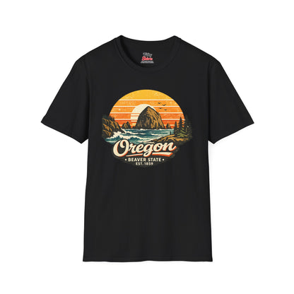 Oregon Pacific Sunset Unisex Softstyle T Shirt State Pride Graphic Tee Collections FS03