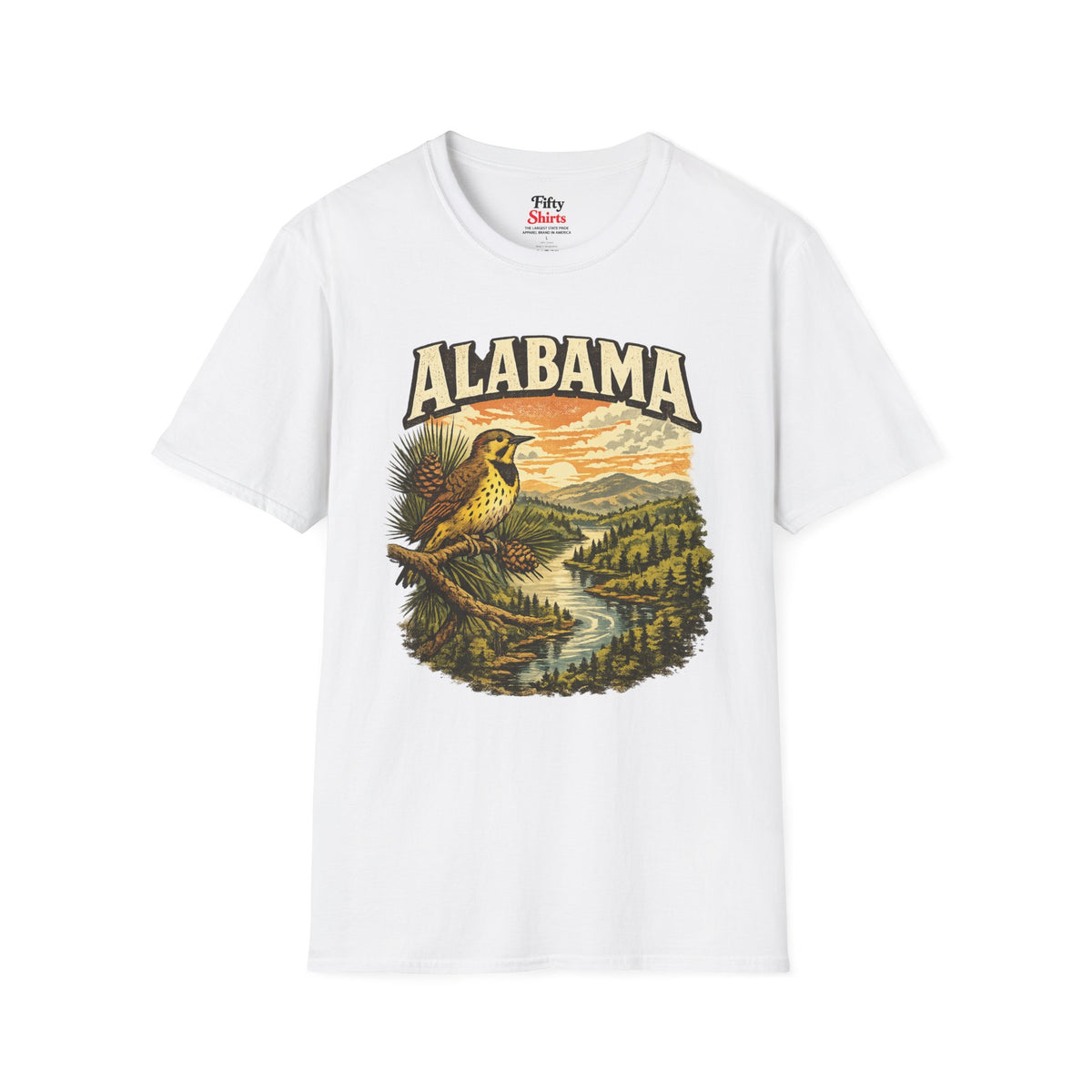 Alabama Wildlife Unisex Softstyle T Shirt State Pride Graphic Tee Collections FS03