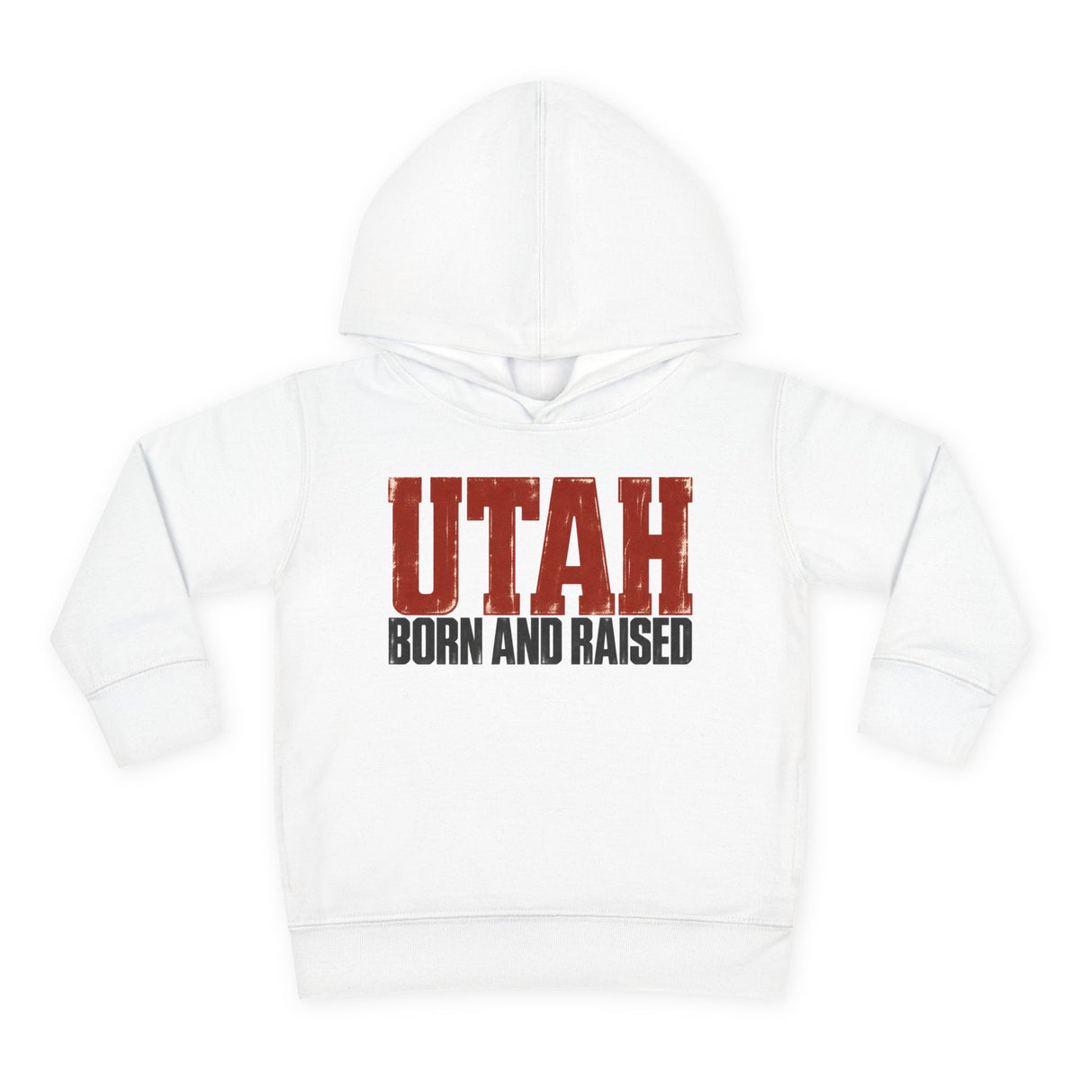 Utah Born and Raised Modern Western Streetwear Unisex Toddler Pullover Fleece Hoodie
