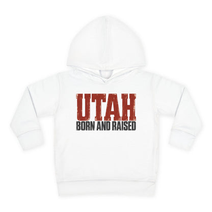 Utah Born and Raised Modern Western Streetwear Unisex Toddler Pullover Fleece Hoodie
