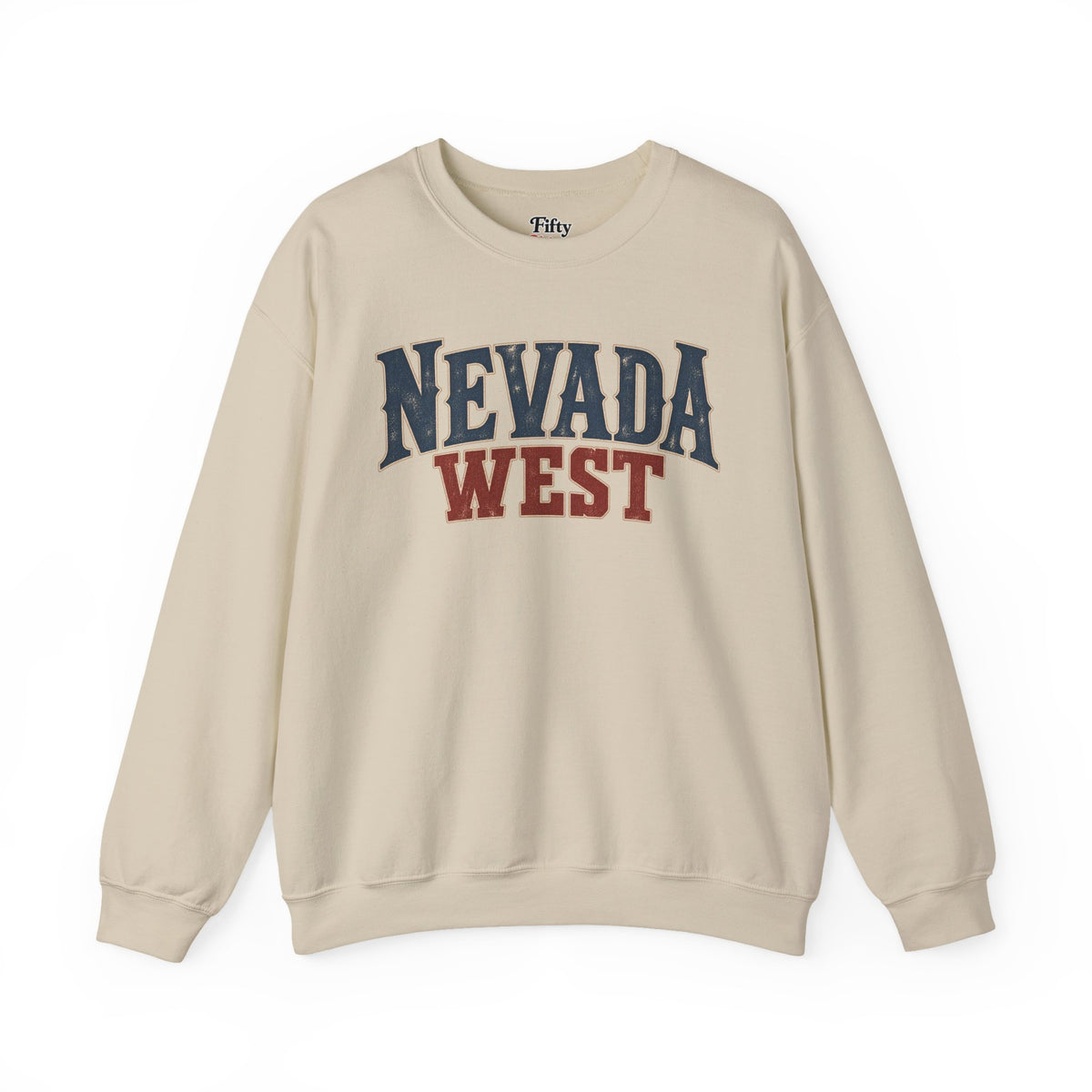 Nevada West Unisex Crewneck Sweatshirt State Name Graphic