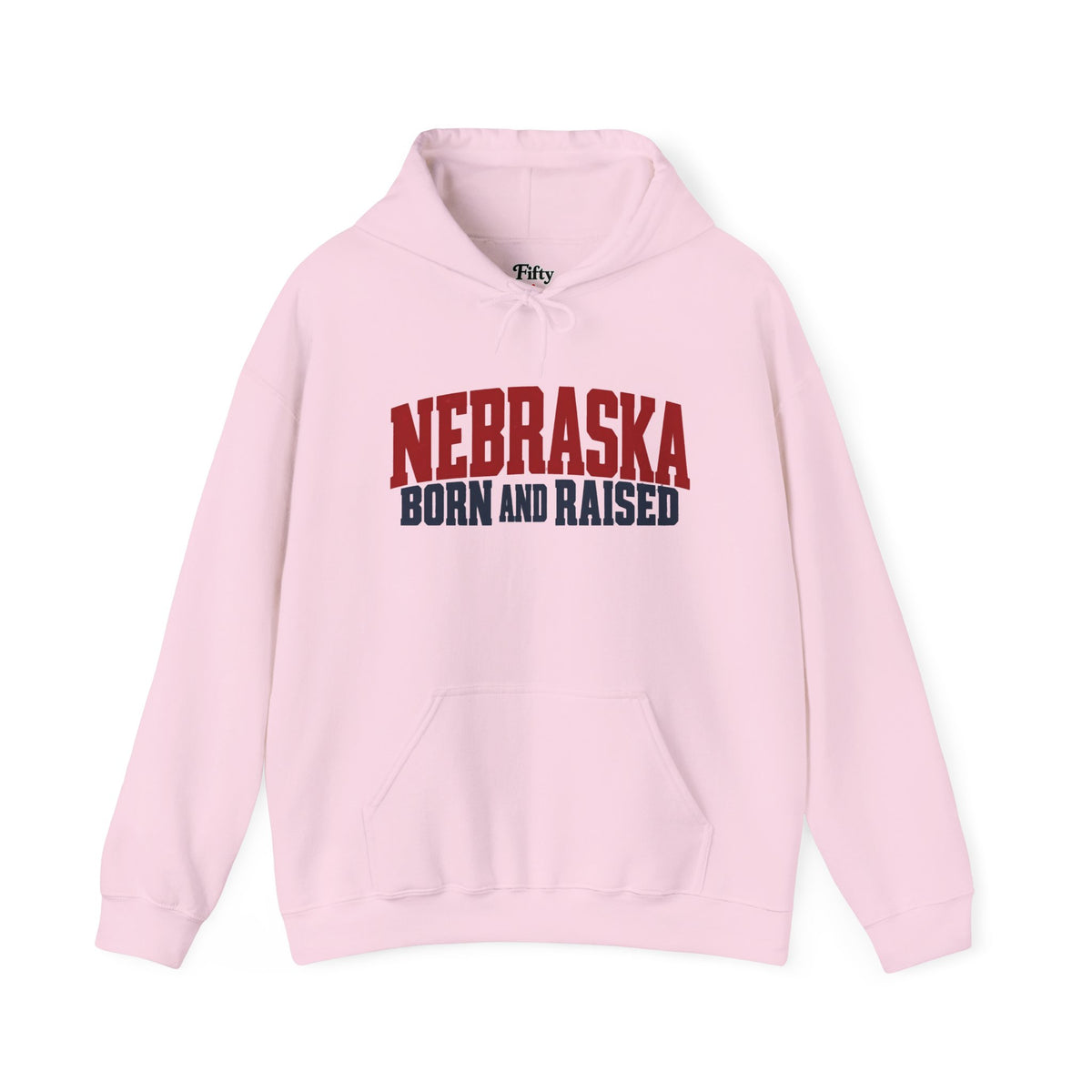 Nebraska Born and Raised Modern Midwestern Unisex Hoodie Graphic