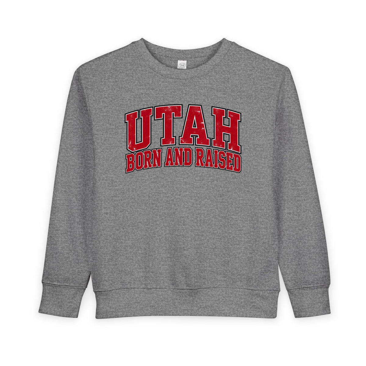 Utah Born and Raised Collegiate Classic Unisex Toddler Sweatshirt