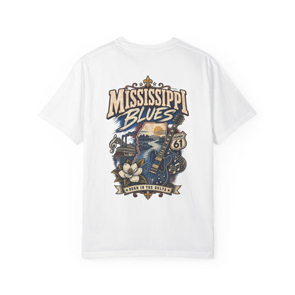 Mississippi Blues Unisex Comfort Color 1717 Streetwear Graphic Tee