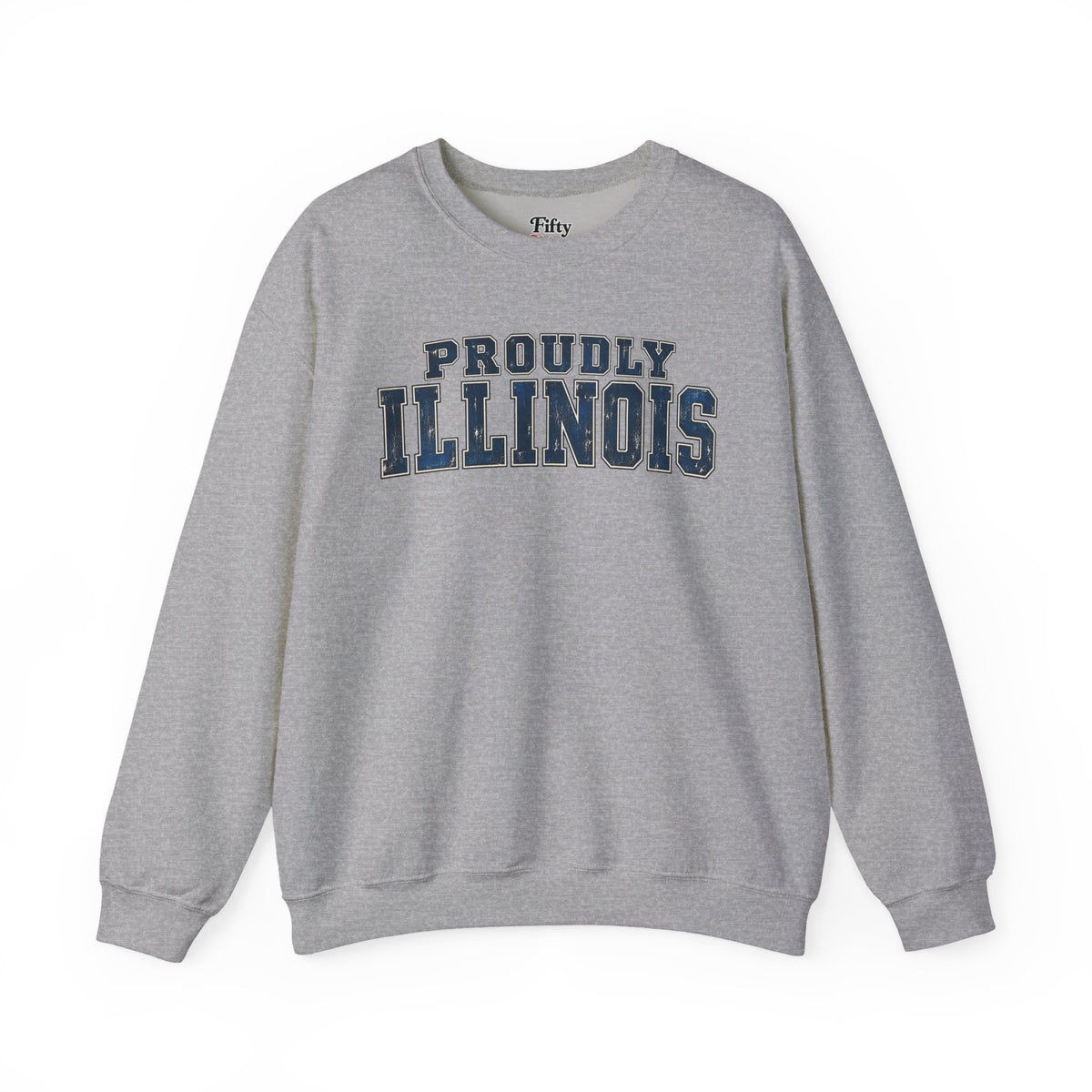 Proudly Illinois Unisex Crewneck Sweatshirt State Name Graphic