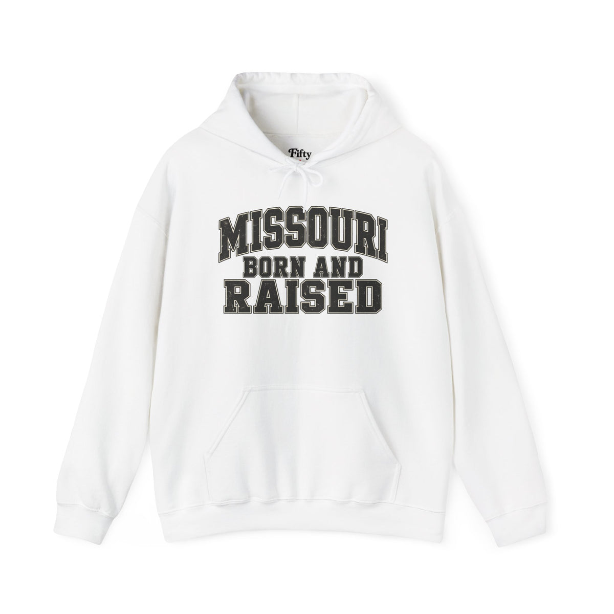 Missouri Born and Raised Unisex Hoodie State Name Graphic