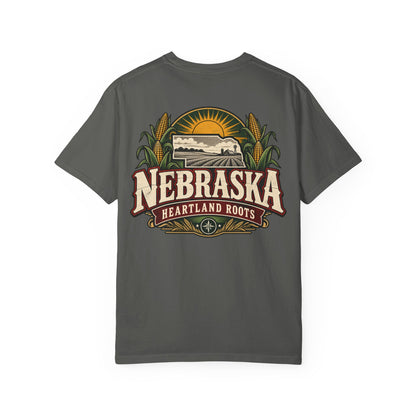 Nebraska Heartland Roots Unisex Comfort Color 1717 Streetwear Graphic Tee
