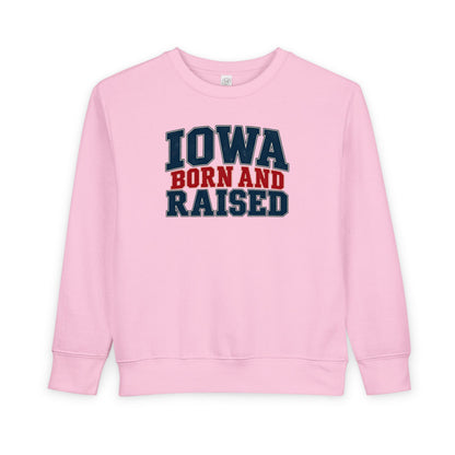 Iowa Born and Raised Classic Heritage Unisex Toddler Sweatshirt