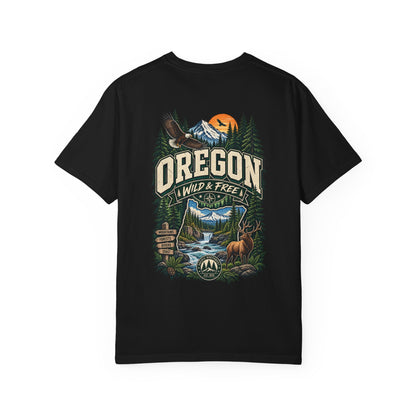 Oregon Wild & Free Unisex Comfort Color 1717 Streetwear Graphic Tee