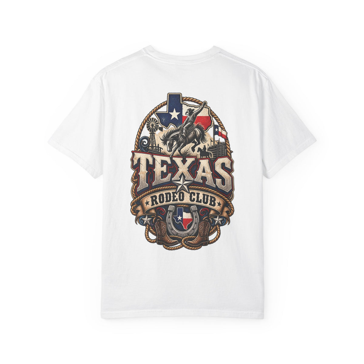 Texas Rodeo Club Unisex Comfort Color 1717 Streetwear Graphic Tee