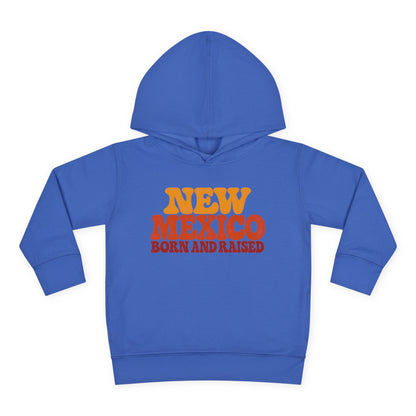 New Mexico Born and Raised 1970s Retro Unisex Toddler Pullover Fleece Hoodie