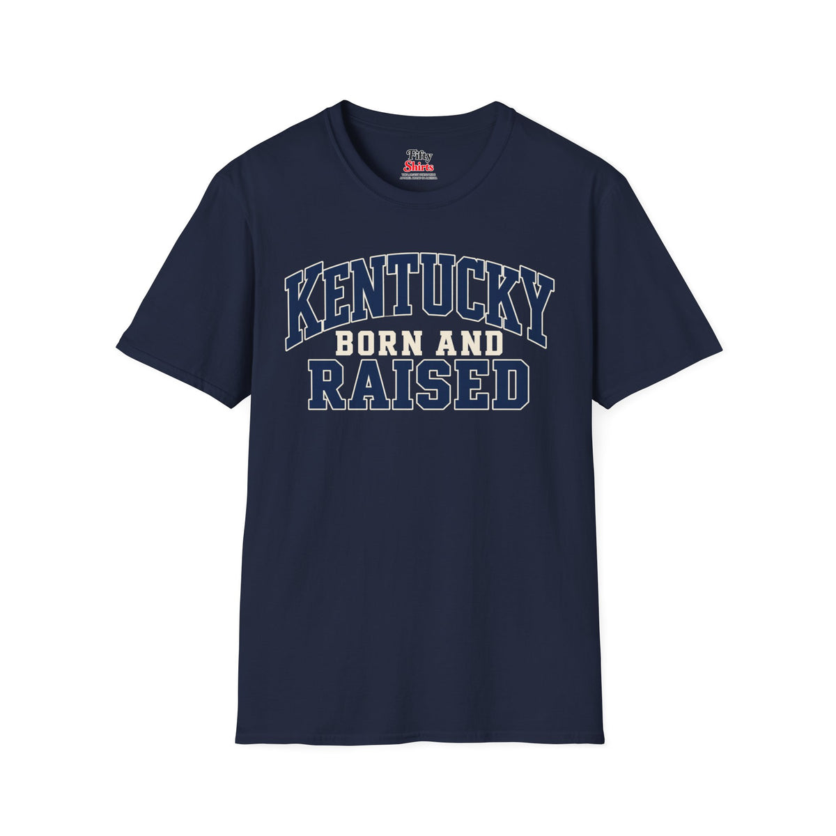 Kentucky Born and Raised Unisex Softstyle T Shirt State Name Graphic Tee