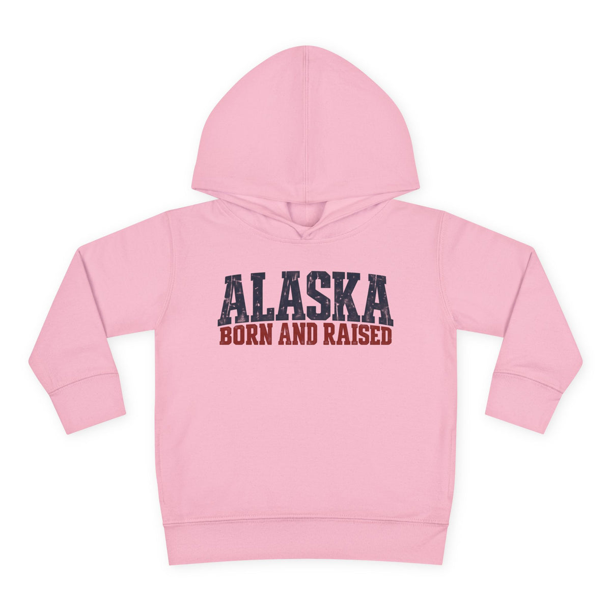 Alaska Born and Raised Bold Northern Workwear Unisex Toddler Pullover Fleece Hoodie
