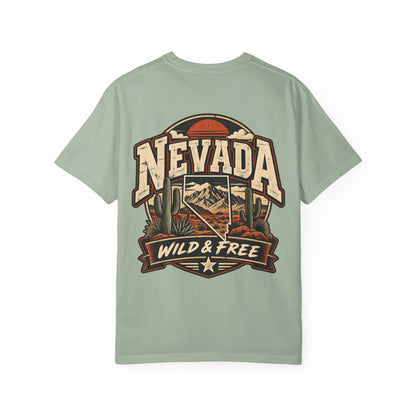 Nevada Wild & Free Unisex Comfort Color 1717 Streetwear Graphic Tee