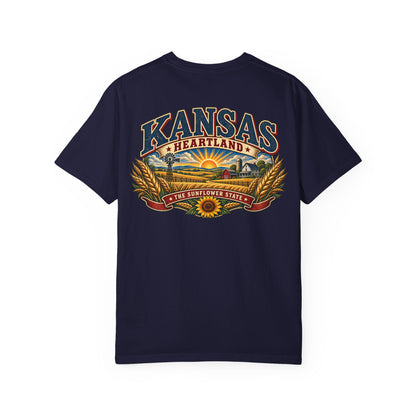 Kansas Heartland Unisex Comfort Color 1717 Streetwear Graphic Tee