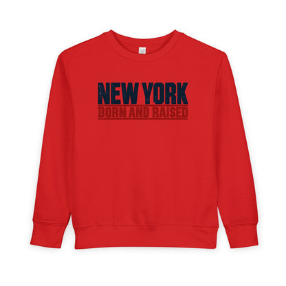 New York Born and Raised Workwear Unisex Toddler Sweatshirt Graphic