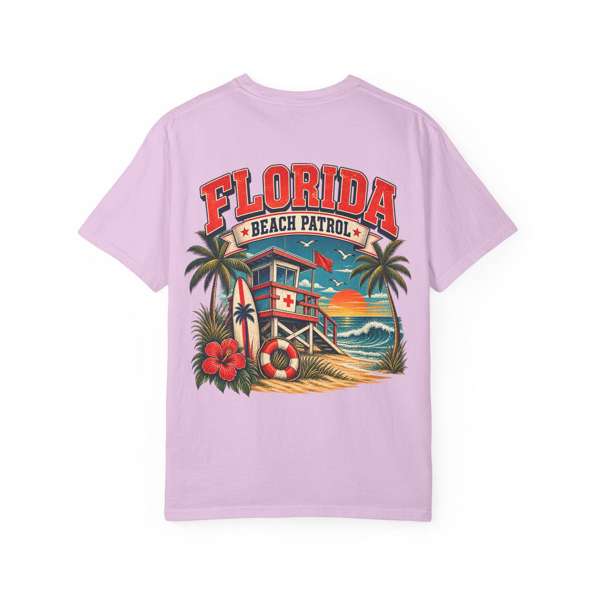 Florida Beach Patrol  Unisex Comfort Color 1717 Streetwear Graphic Tee