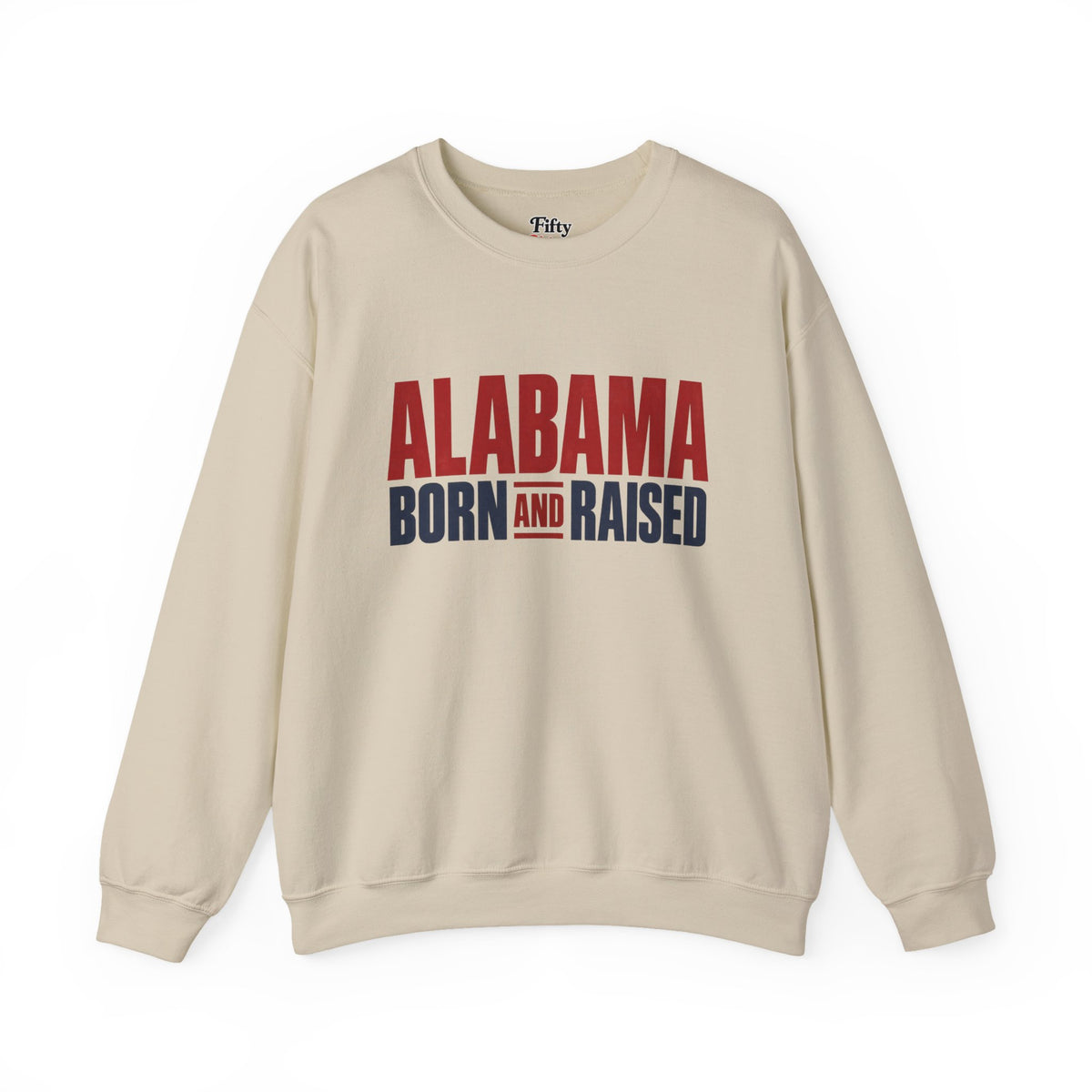 Alabama Born and Raised Minimal Heritage Unisex Sweatshirt Graphic