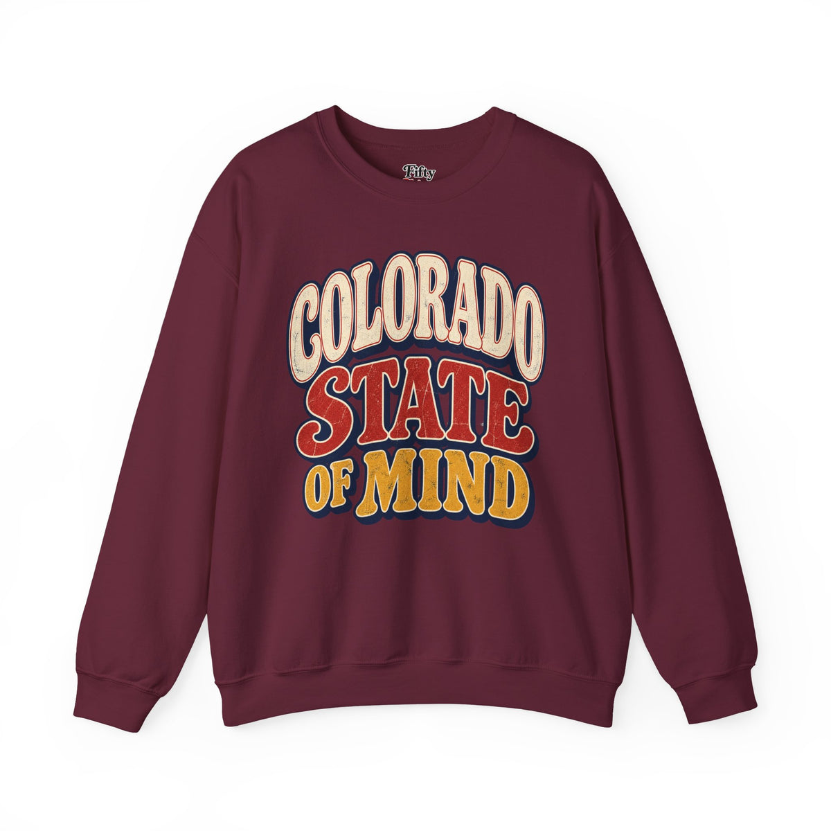 Colorado State of Mind Unisex Crewneck Sweatshirt State Name Graphic