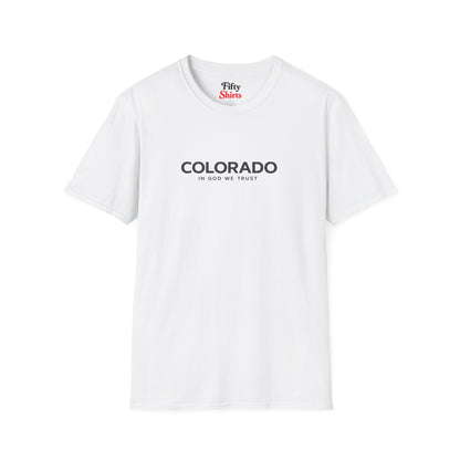 Colorado All State In God We Trust Front Design Unisex Everyday Tee