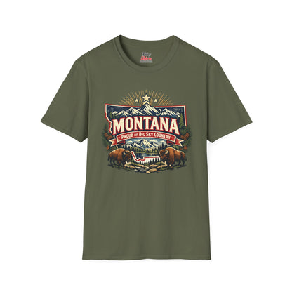 Montana State Pride Unisex Softstyle T Shirt State Pride Graphic Tee Collections FS03