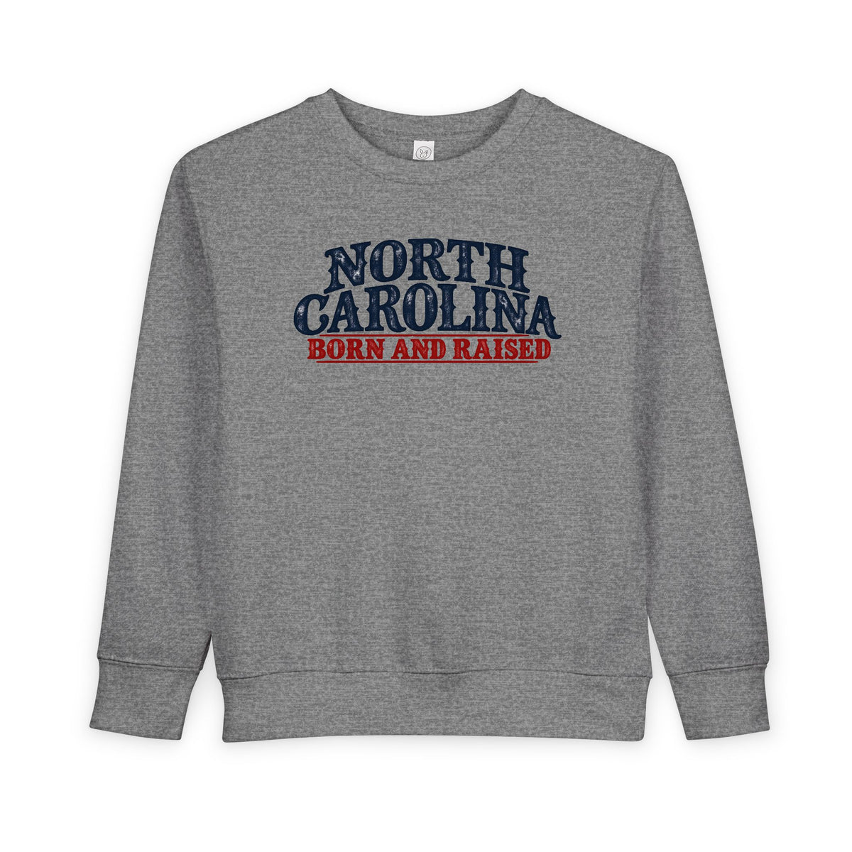 North Carolina Born and Raised Southern Heritage Unisex Toddler Sweatshirt