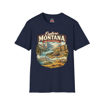 Explore Montana Unisex Softstyle T Shirt State Pride Graphic Tee Collections FS03