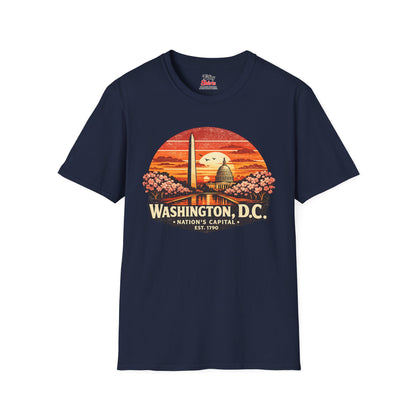 Washington D.C. Monument Sunset Unisex Softstyle T Shirt State Pride Graphic Tee Collections FS03